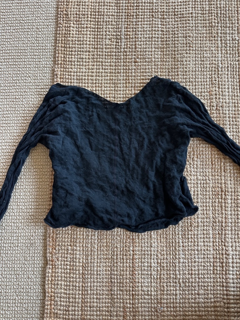 One Teaspoon Black Long-Sleeve Lightweight Top